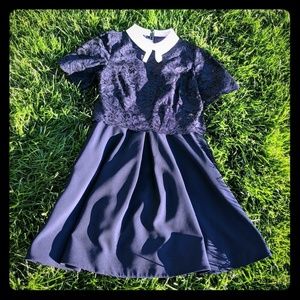 Ted Baker A-line short sleeve dress black 3 S M